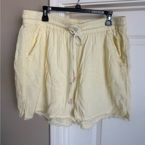 Lane Bryant Light Yellow High Waist Shorts